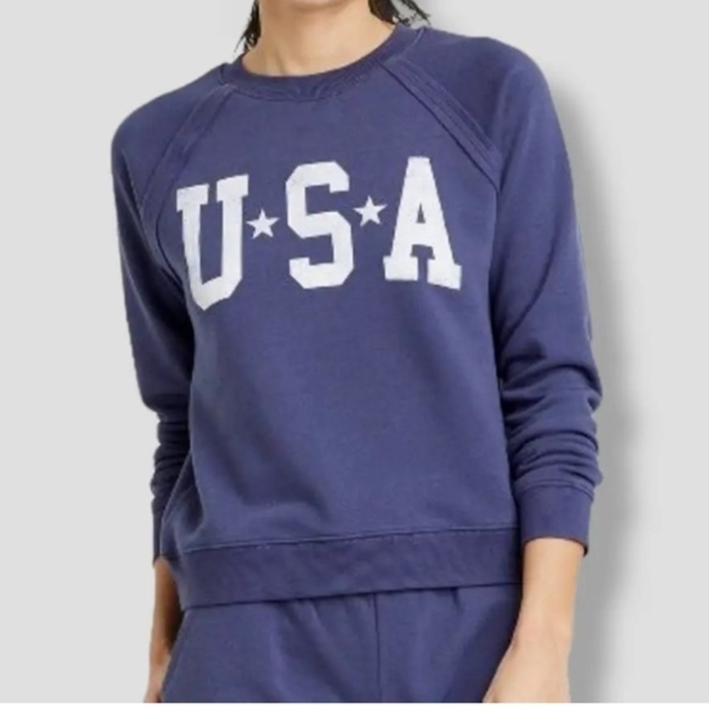 Grayson Threads Women’s USA Sweatshirt Blue Size Small